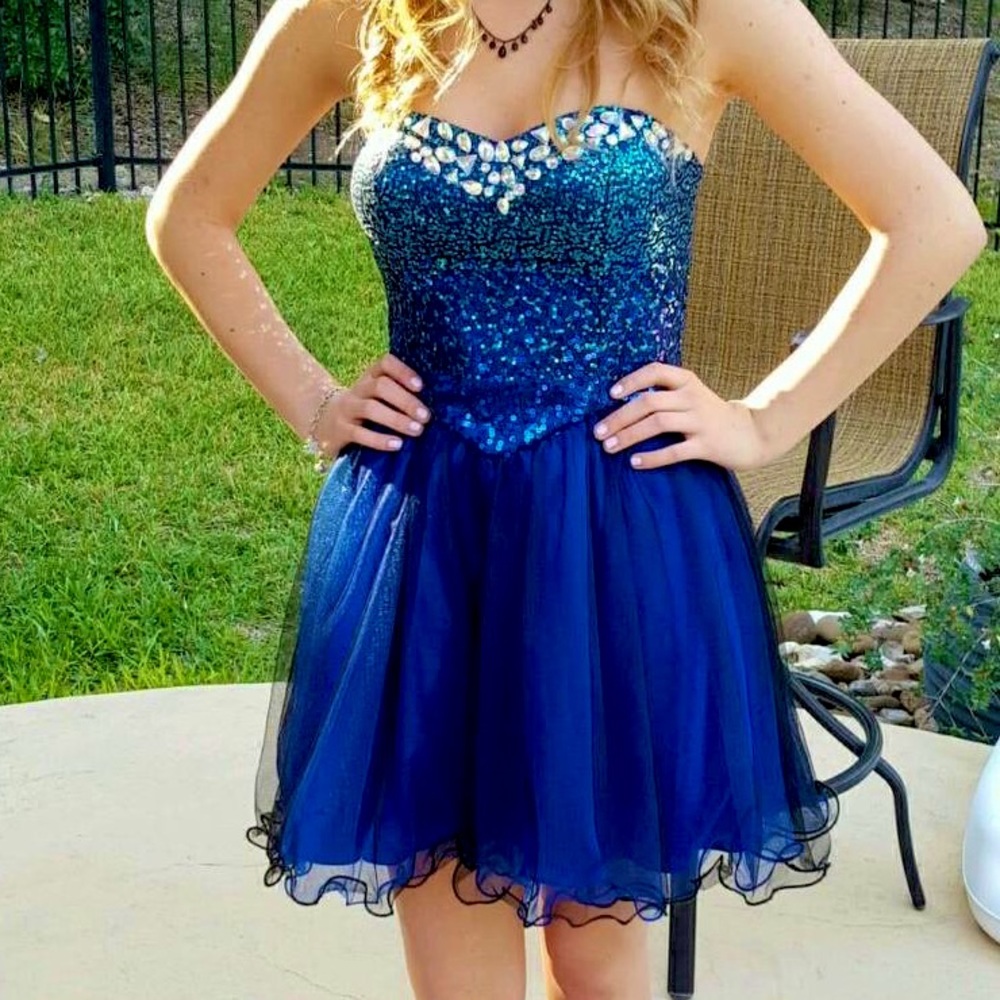 Blue Homecoming Dress
